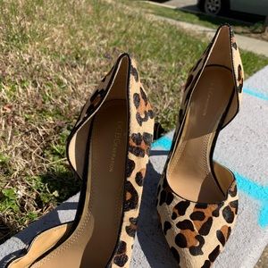 BCBG leopard pump